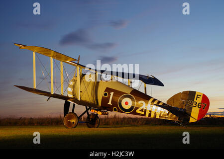 Sopwith Snipe Replica F2367 a Stow Maries, Essex, Foto Stock