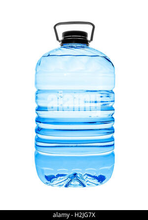 Grande bottiglia d'acqua in plastica isolato su bianco backgroud Foto Stock