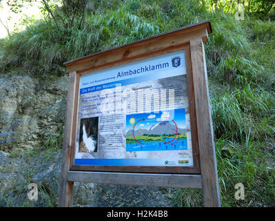 Parco Nazionale di Berchtesgaden Marktschellenberg Almbach klamm Sulzer cascata Gorge Canyon Baviera Germania Europa