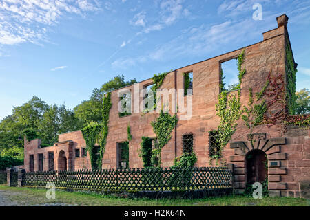 La rovina del martello residenza familiare, storica fabbrica martello, Laufamholz, Norimberga, Media Franconia, Franconia, Bavaria Foto Stock