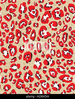 Abstract red moda modello animale. Illustrazione Vettoriale