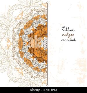 Ornamento etnico card Illustrazione Vettoriale