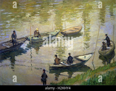 Claude Monet - i pescatori sulla Senna a Poissy - 1882 Foto Stock