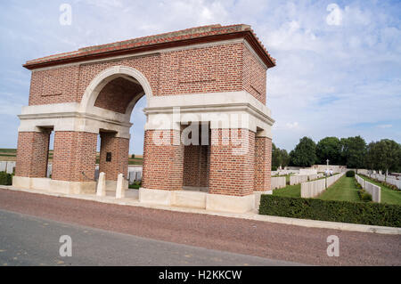 Commissione delle tombe di guerra del Commonwealth cimitero, Grévillers, Nord-Pas-de-Calais, Francia Foto Stock