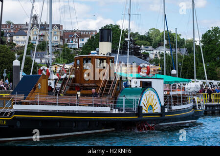 Il battello a vapore "Kingswear Castle', Dartmouth, Devon, Inghilterra, Regno Unito. Foto Stock