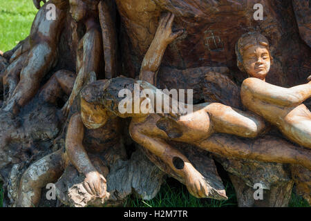 Sculture di ulivi da Gianfranco Timossi Foto Stock