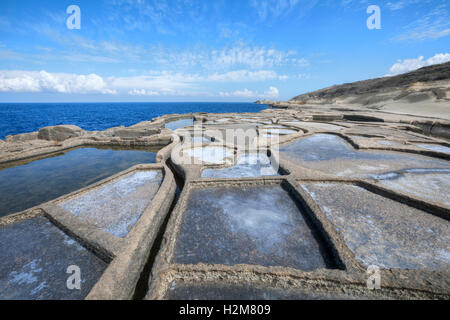 Xwejni Bay, Zebbug, Marsalforn, Gozo, Malta Foto Stock