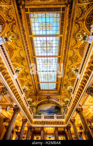 Inetrior del casinò di Monte Carlo nel Principato di Monaco Foto Stock