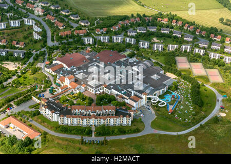 Fotografia aerea, Centerparc brook Medebach, fotografia aerea di Medebach brook, di alto livello di sow paese, Renania settentrionale-Vestfalia, Foto Stock