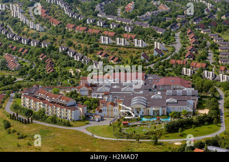 Fotografia aerea, Centerparc brook Medebach, fotografia aerea di Medebach brook, di alto livello di sow paese, Renania settentrionale-Vestfalia, Foto Stock