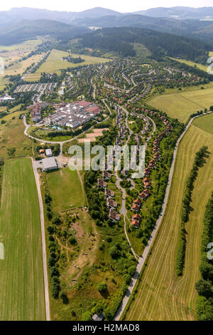 Fotografia aerea, Centerparc brook Medebach, fotografia aerea di Medebach brook, di alto livello di sow paese, Soester Börde, Foto Stock