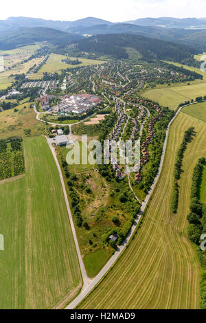 Fotografia aerea, Centerparc brook Medebach, fotografia aerea di Medebach brook, di alto livello di sow paese, Soester Börde, Foto Stock