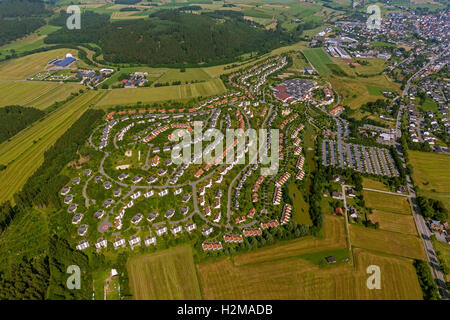 Fotografia aerea, Centerparc brook Medebach, fotografia aerea di Medebach brook, di alto livello di sow paese, Soester Börde, Foto Stock