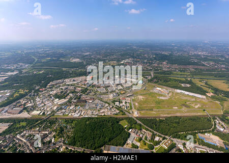 Fotografia aerea, Centro Oberhausen, nuovo centro a Reno Herne canal, fotografia aerea di Oberhausen, Renania settentrionale-Vestfalia, Foto Stock