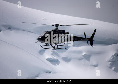 Hubschrauber, Mont Blanc-Massiv, Chamonix Frankreich. Foto Stock