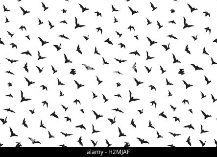 Isolato senza giunture mazze battenti pattern su sfondo bianco Illustrazione Vettoriale