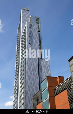 Altezze di Liberty (ex studente Castle Manchester), Great Marlborough Street, Manchester, Inghilterra, Regno Unito Foto Stock