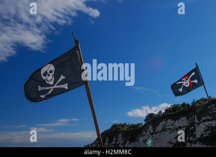 Bandierine di pirata Foto Stock