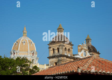 Storica città fortificata di Cartagena de Indias in Colombia. Foto Stock