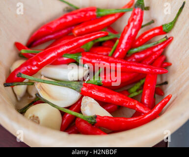 Peperoncini rossi significato peperoncino e Fiery Foto Stock