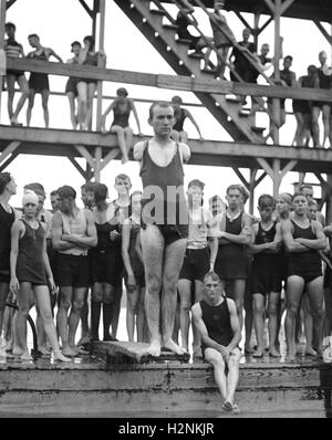 Senza Braccioli subacqueo, Giovanni Uslee, Washington DC, Stati Uniti d'America, nazionale foto Azienda, Luglio 1922 Foto Stock