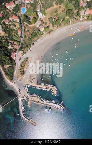 Vista aerea sull isola di Zacinto Grecia - Laganas Foto Stock