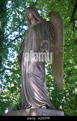 Angelo, statua, Alter Friedhof cimitero, Bonn, Renania, Renania settentrionale-Vestfalia Foto Stock