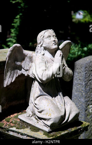 Angelo, statua, Alter Friedhof cimitero, Bonn, Renania, Renania settentrionale-Vestfalia Foto Stock