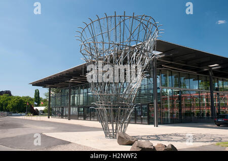 World Conference Center, ex Aula parlamentare, Bonn, Rheinland, Renania settentrionale-Vestfalia Foto Stock