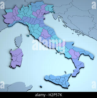 Italia 3D Foto Stock