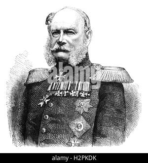 William I (1797 - 1888), fu re di Prussia dal 1861 - fino alla sua morte. Egli è stato il primo imperatore tedesco (1 gennaio 1871 - 9 Marzo 1888), così come il primo Capo di stato di una Germania unita. Sotto la guida di William e il suo ministro presidente Otto von Bismarck, la Prussia raggiunto l' unificazione della Germania e la creazione dell'impero tedesco. Foto Stock