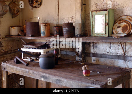 Città fantasma di Leonora in Australia Occidentale che è stato utilizzato per posizionare il colletto blu lavoratore della goldmine Foto Stock