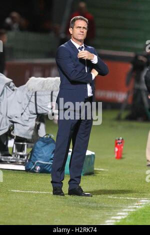 Metz, Francia. 01 ott 2016. French League calcio 1. FC Metz rispetto a Monaco. Philippe Hinschberger manager FC Metz Credito: Azione Sport Plus/Alamy Live News Foto Stock