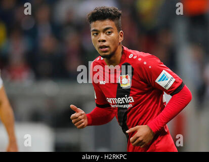 Leverkusen, Germania. 01 ott 2016. Bundesliga giornata 6, Bayer 04 Leverkusen - Borussia Dortmund: Benjamin Heinrichs (Leverkusen). Credito: Juergen schwarz/Alamy Live News Foto Stock