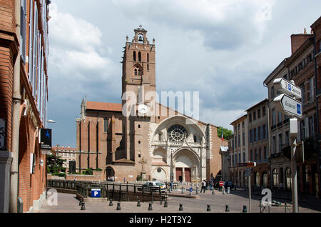La Cattedrale di Saint Etienne, Toulouse Haute Garonne, Francia, Europa Foto Stock