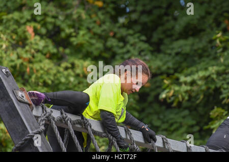 Esegui azione 2016 - corsa ad ostacoli nel centro della città di Norrköping, Svezia Foto Stock