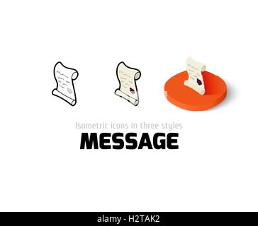 Icona di messaggio in stile differente Illustrazione Vettoriale