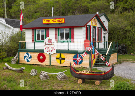 Il Vichingo Shop a Port au choix, Terranova e Labrador, Canada. Foto Stock