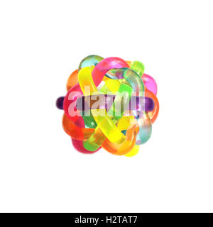 Gomma sfera sensoriale di colore brillante isolato su bianco Foto Stock