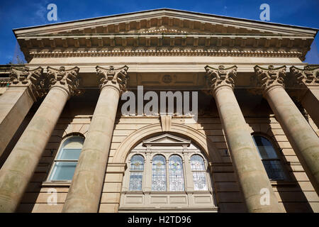 Bolton hall del mercato esterno Columbus Bolton sala mercato elencati edilizia architettura Greater Manchester Market Place Shopping Foto Stock