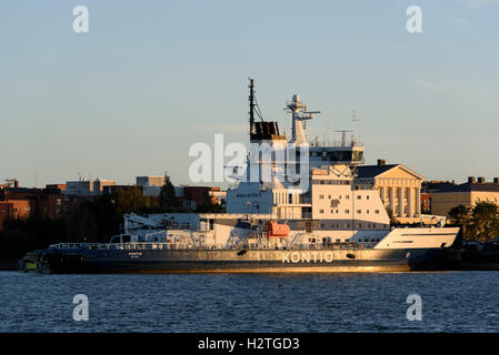 Icebreaker presso il molo, Helsinki, Finlandia Foto Stock