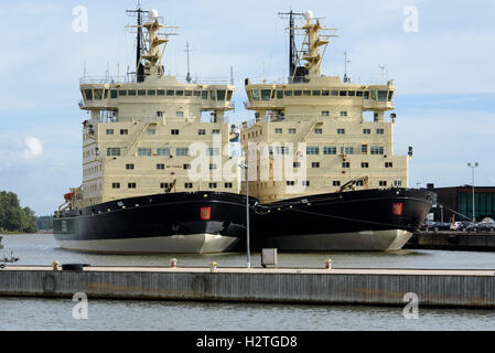 Icebreaker presso il molo, Helsinki, Finlandia Foto Stock