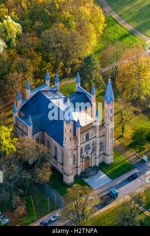 Veduta aerea del castello, chiesa Neustrelitz, Neustrelitz, Meclemburgo Lake District, Müritz, Meclenburgo-Pomerania Occidentale, Germania, Europa Foto Stock