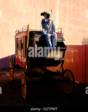 Diligenze western cowboy ossa dello scheletro morte freccia Foto Stock