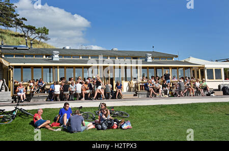 Terschelling De Walvis ( Whale ) beach café bar pub ristorante Paesi Bassi Foto Stock