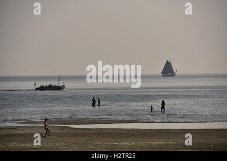 Terschelling ebb marea flusso spiaggia mare costa Paesi Bassi Foto Stock
