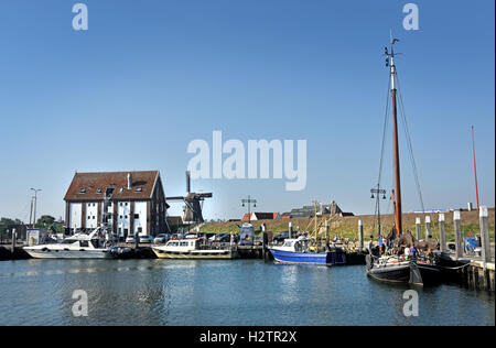 Texel Paesi Bassi barca porta Oudeschild harbor boat Waddenzee Waddenzee borra Foto Stock