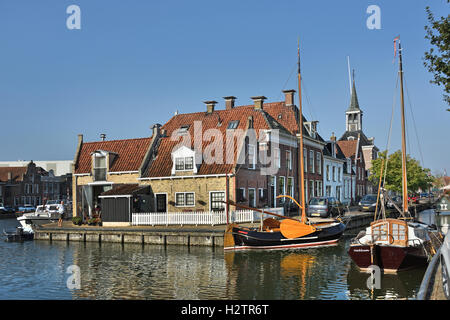Texel Paesi Bassi barca porta Oudeschild harbor boat Waddenzee Waddenzee borra Foto Stock