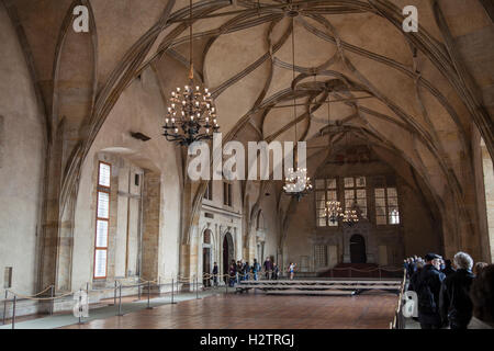 Il vecchio palazzo reale del Castello di Praga. Foto Stock