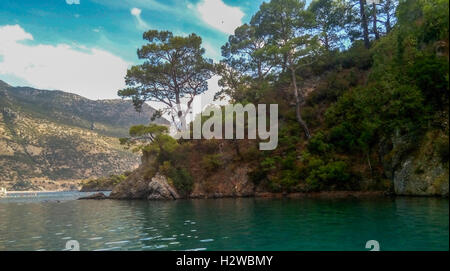 Il pittoresco paesaggio marino del Mediterraneo in Turchia Foto Stock